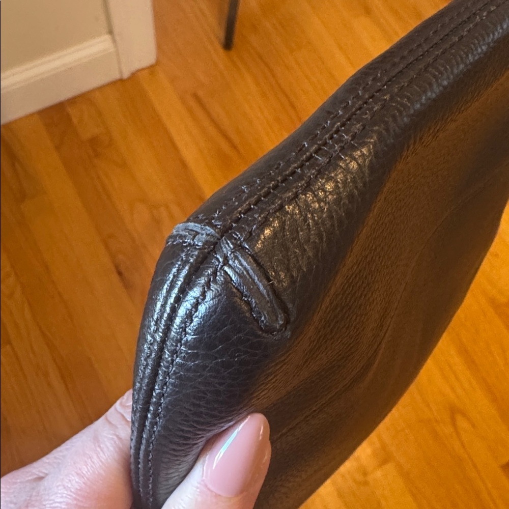 Black leather Kate Spade Pebbled leather crossbody purse bag - Picture 9 of 9